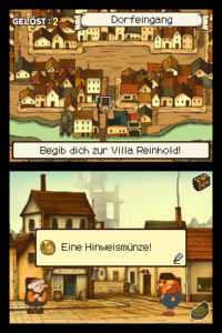 Professor Layton und das geheimnisvolle Dorf - Hinweise suchen und finden © Nintendo