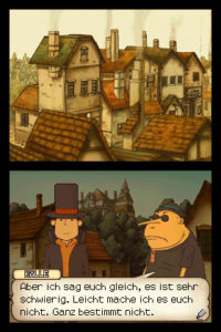 Professor Layton und das geheimnisvolle Dorf - Rätselhungrige Dorfbewohner © Nintendo