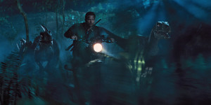 Dank Bike kann Owen im Jurassic World mit den Raptoren mithalten. © Universal Studios